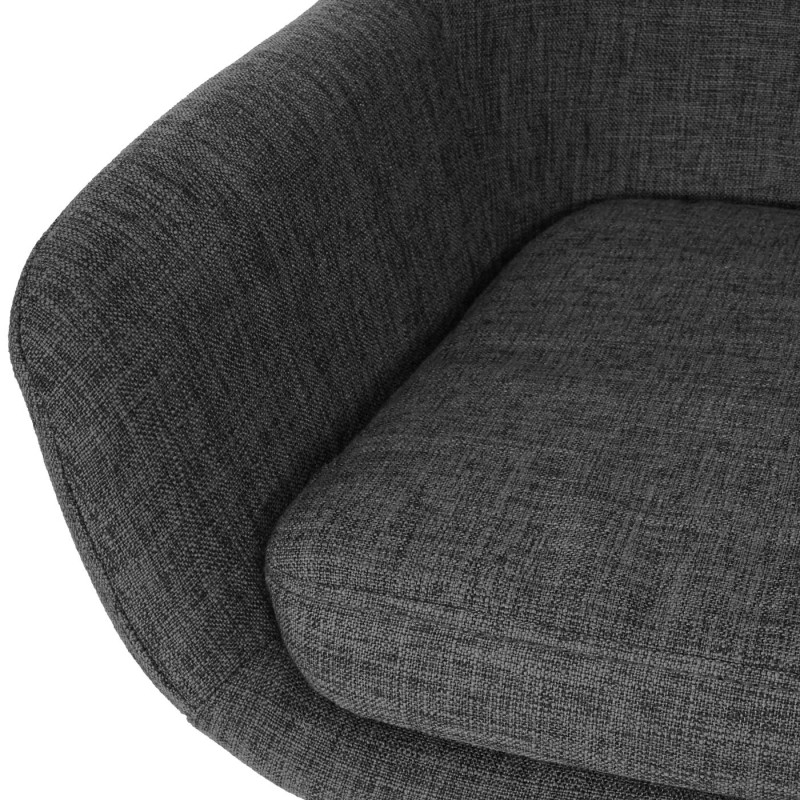 Tabouret de bar Malmö T381, chaise de bar tabouret de comptoir - Textile, gris foncé