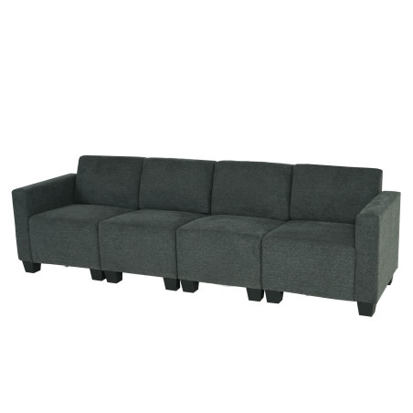 Modular Canapé 4 places Lyon, tissu/textile - gris anthracite