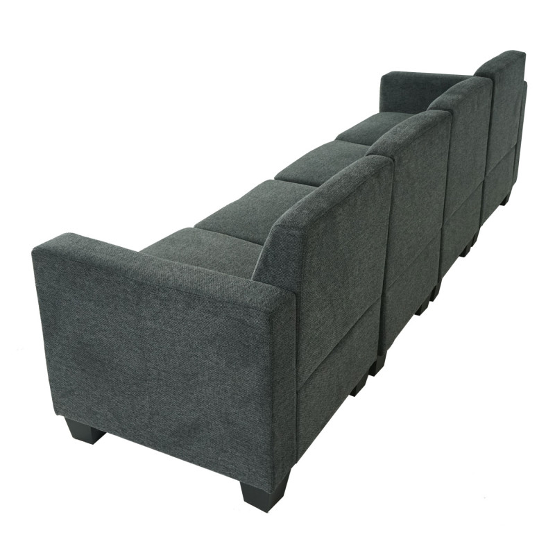 Modular Canapé 4 places Lyon, tissu/textile - gris anthracite