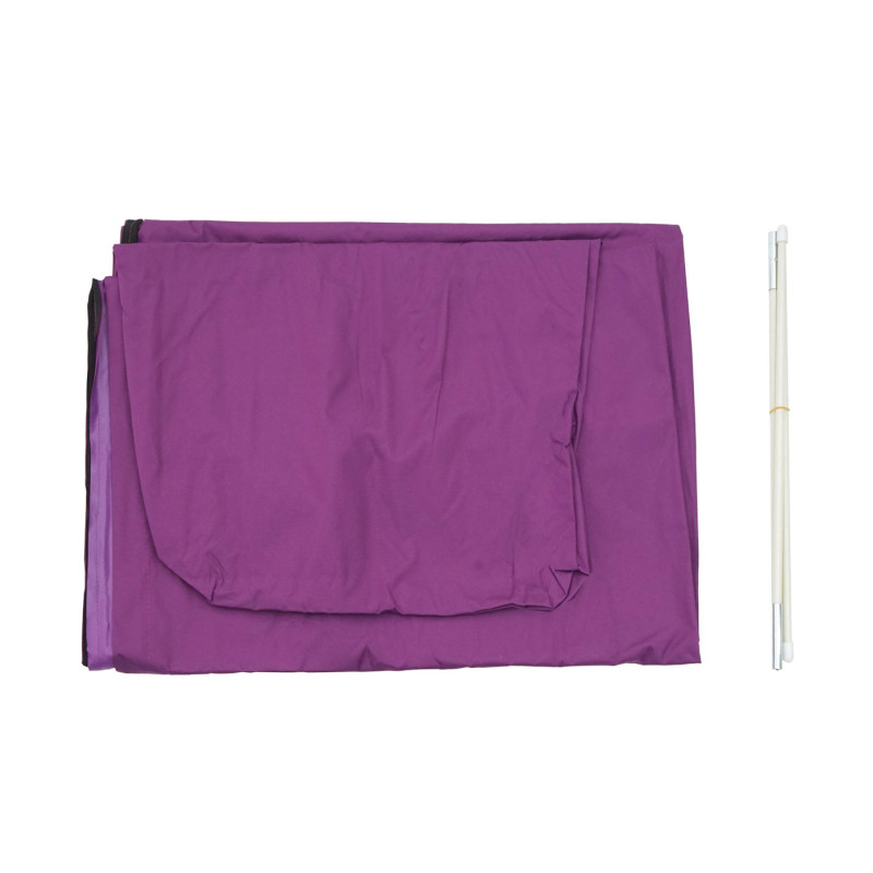 Revêtement de protection pour parasol jusqu'à 3,5 m, revêtement avec fermeture éclair - violet