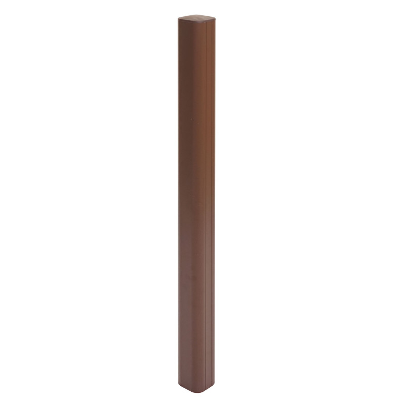 Poteau en aluminium Sarthe clôture WPC, poteau pilier, système enfichable - 98cm, brun