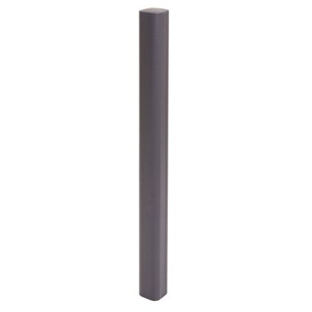 Poteau en aluminium Sarthe clôture WPC, poteau pilier, système enfichable - 98cm, gris