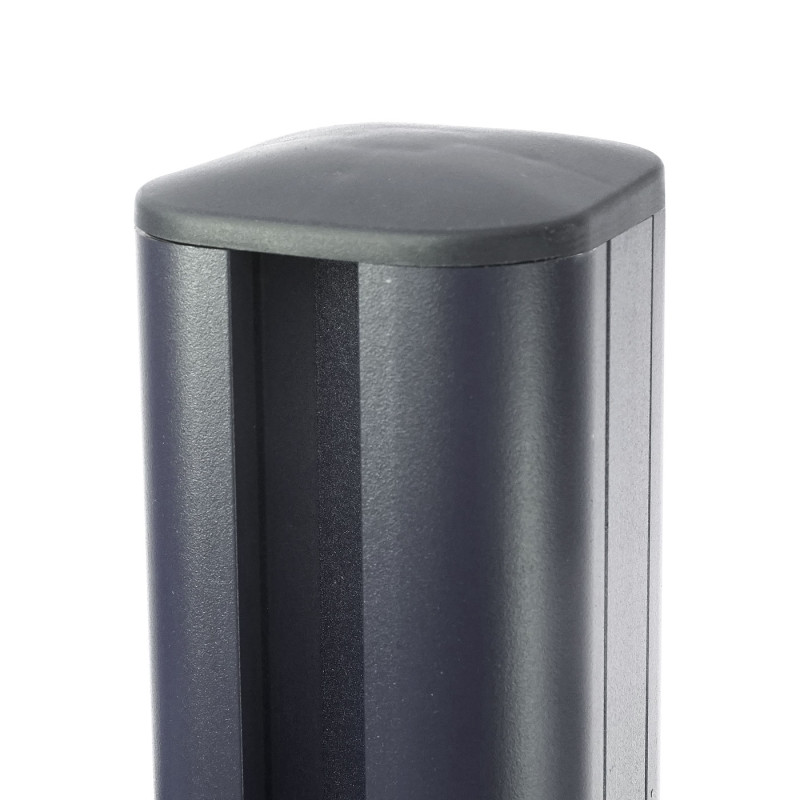 Poteau aluminium Sarthe-WPC clôture, poteau pilier, système enfichable - 240cm, gris