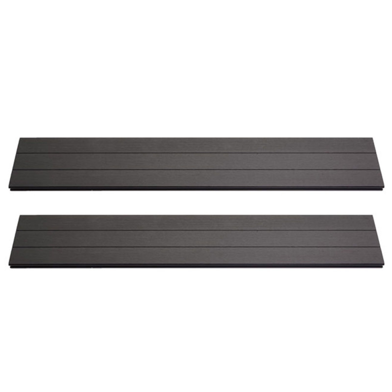 Lot de 7 lattes pour brise-vue en WPC Sarthe, planches brise-vent, env. 1m² - 90cm, anthracite