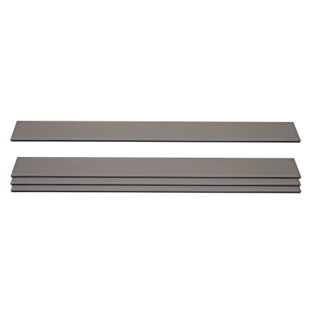 Lot de 4 lattes pour brise-vue en WPC Sarthe, planches brise-vent, approx. 1sqm - 180cm, gris