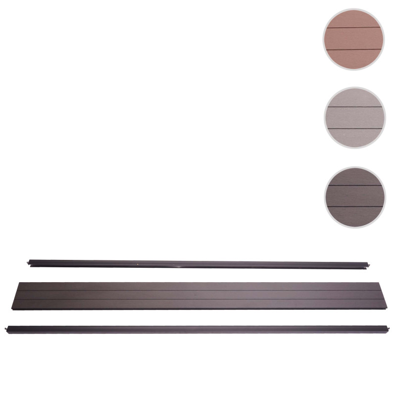 Set de finition pour brise-vue en WPC Sarthe, profil de finition brise-vent, - 180cm, anthracite