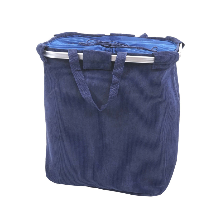 Bac à linge Panier à linge Bac à linge avec cordon de serrage 54x52x32cm 89l - bleu