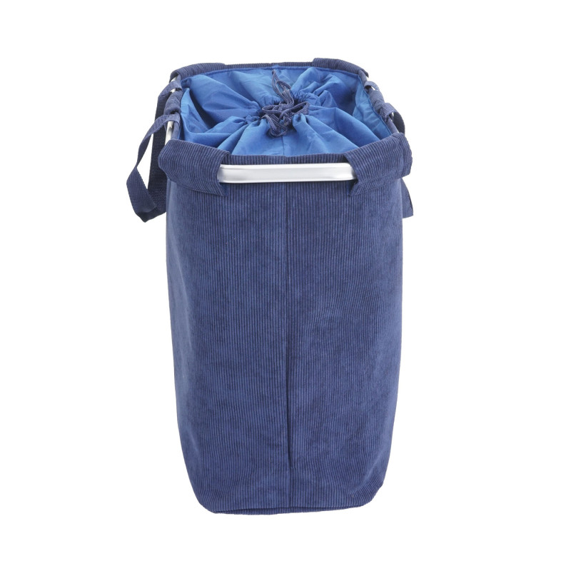 Bac à linge Panier à linge Bac à linge avec cordon de serrage 54x52x32cm 89l - bleu