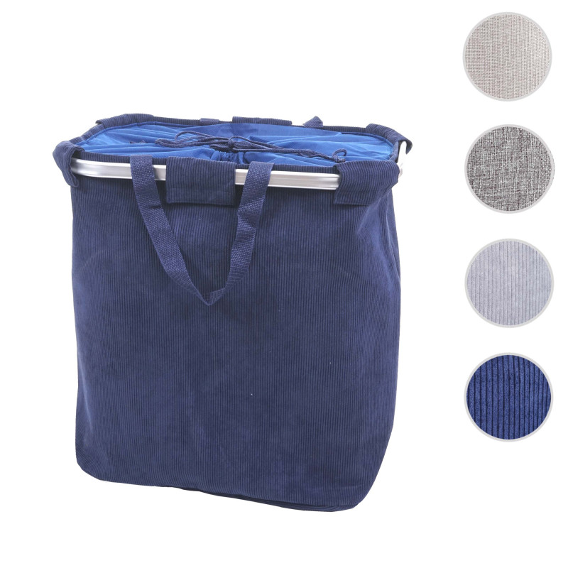 Bac à linge Panier à linge Bac à linge avec cordon de serrage 54x52x32cm 89l - bleu