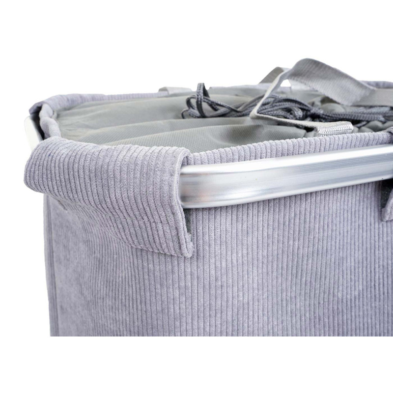 Bac à linge Panier à linge Bac à linge avec cordon de serrage 54x52x32cm 89l - gris