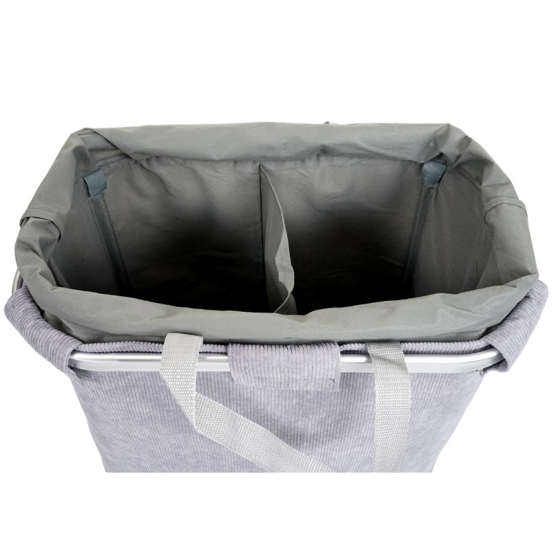 Bac à linge Panier à linge Bac à linge avec cordon de serrage 54x52x32cm 89l - gris