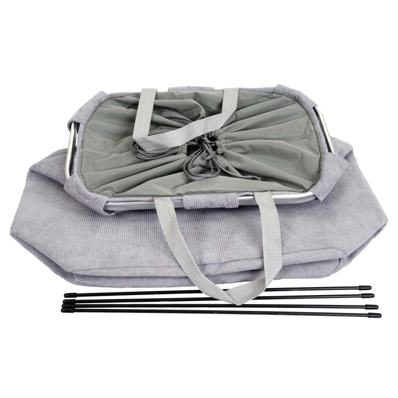 Bac à linge Panier à linge Bac à linge avec cordon de serrage 54x52x32cm 89l - gris