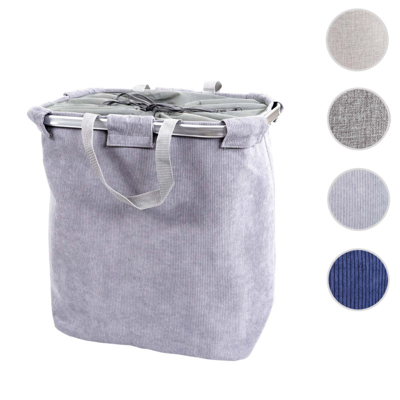 Bac à linge Panier à linge Bac à linge avec cordon de serrage 54x52x32cm 89l - gris