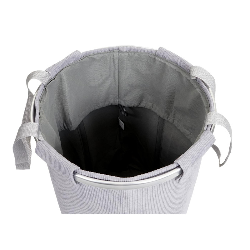 Bac à linge Sac à linge avec cordon de serrage, poignée 55x39cm 65l - gris