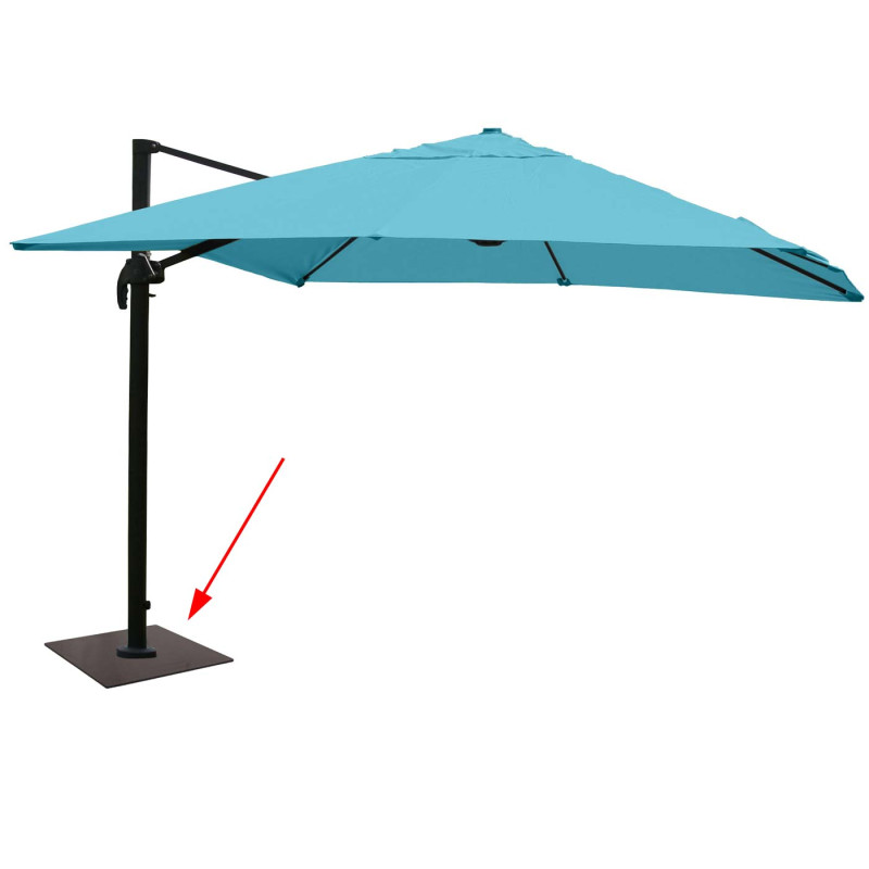 Plaque de base pour parasol XXL A96 et Meran Pro, métal 24kg
