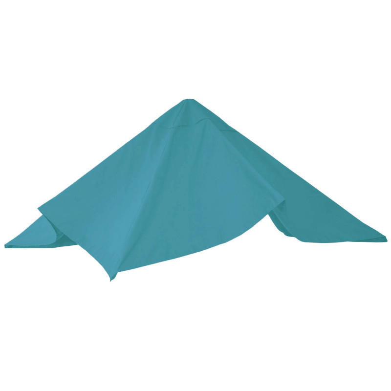 Revêtement de rechange pour parasol de luxe 3x3m (Ø4,24m) polyester 2,7kg - turquoise