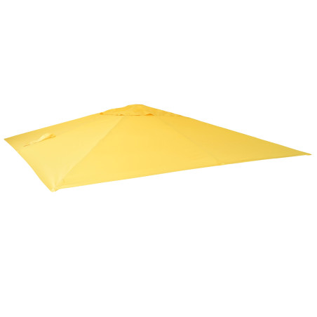 Toile pour parasol de luxe toile de remplacement pour parasol, 3,5x3,5m (Ø4,95m) 4kg - jaune