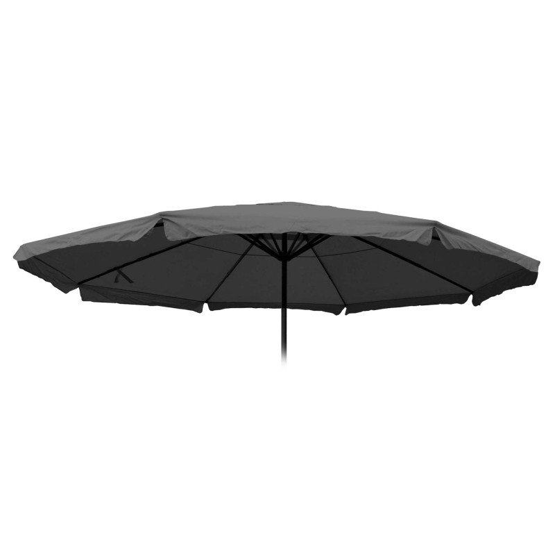 Toile pour parasol Meran Pro, parasol de marché gastronomique avec volant Ø 5m, polyester - anthracite