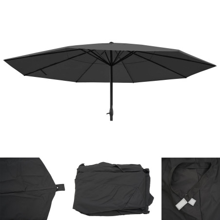 Toile pour parasol Meran Pro, parasol de marché gastronomique Ø 5m, polyester - anthracite