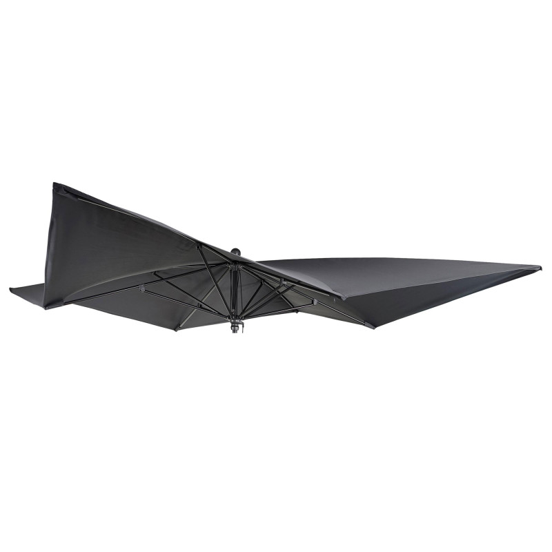 Toile pour parasol de luxe toile de remplacement pour parasol, 3x3m (Ø4.24m) polyester - anthracite