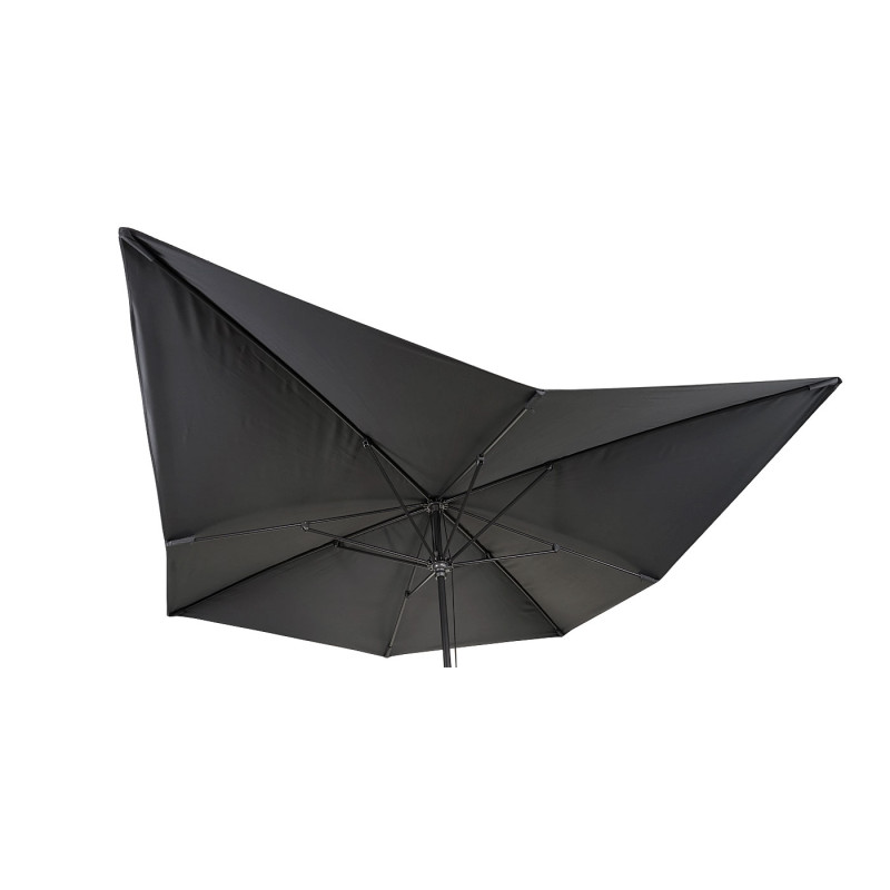 Toile pour parasol de luxe toile de remplacement pour parasol, 3x3m (Ø4.24m) polyester - anthracite