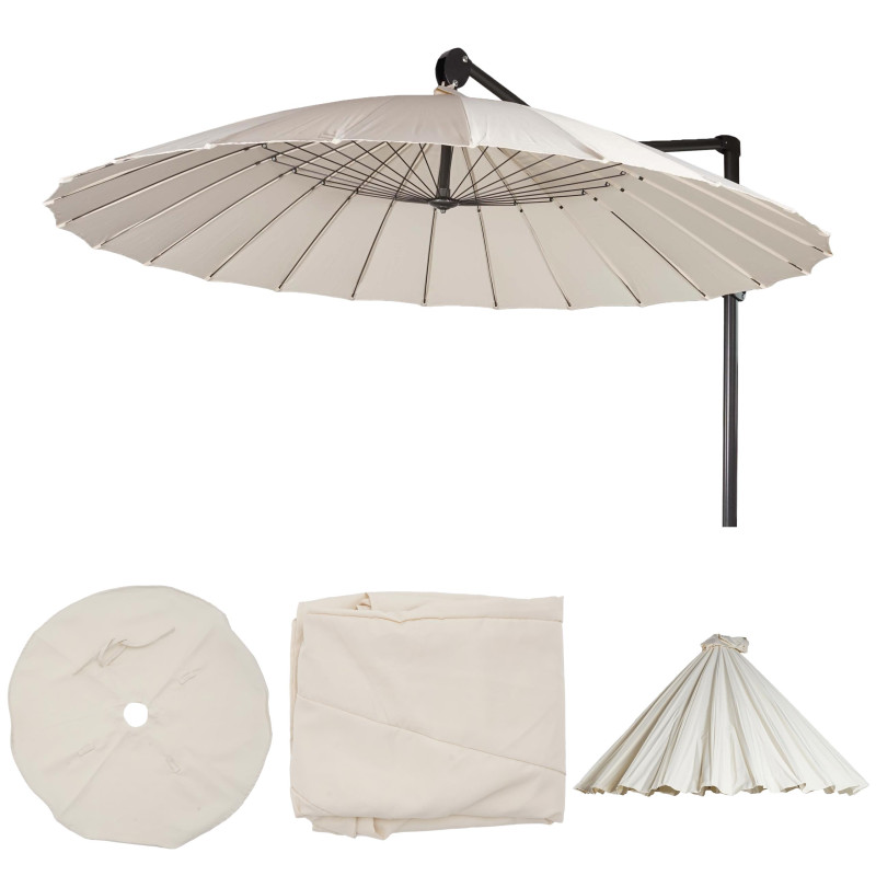 Toile pour parasol Toile de remplacement pour parasol, ronde Ø2,8m polyester - crème