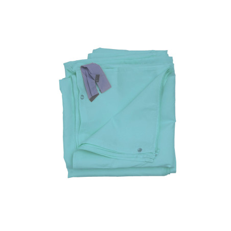 Lot de 4 côtés pour Pergola Cadiz, panneau latéral de remplacement 4x4m, polyester - turquoise