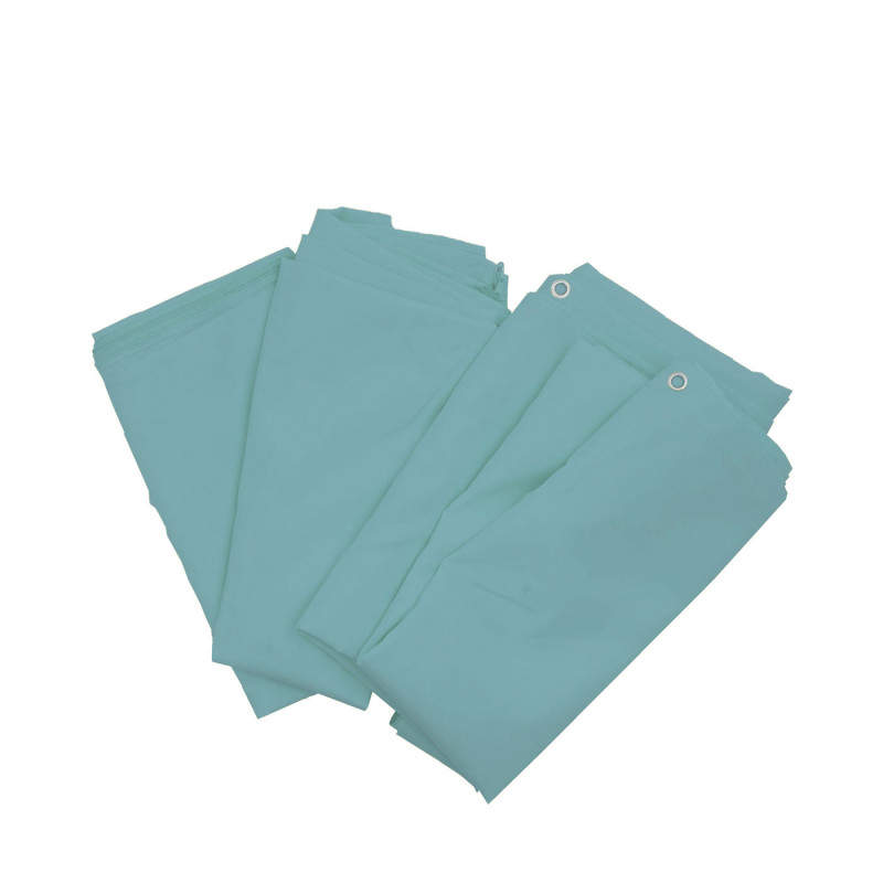 Lot de 4 côtés pour Pergola Cadiz, panneau latéral de remplacement 4x4m, polyester - turquoise