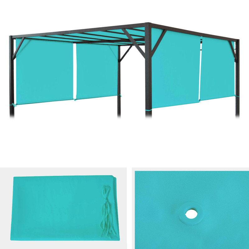 Toile de rechange pour toit de pergola Baia 4x4m - turquoise