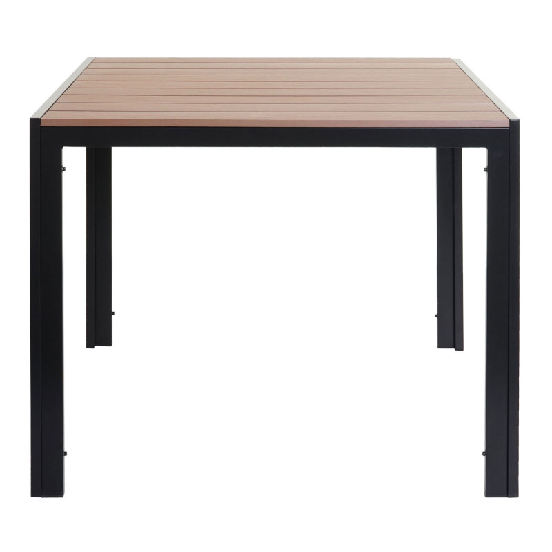 Table de jardin table bistro, plateau en WPC 90x90cm - brun clair