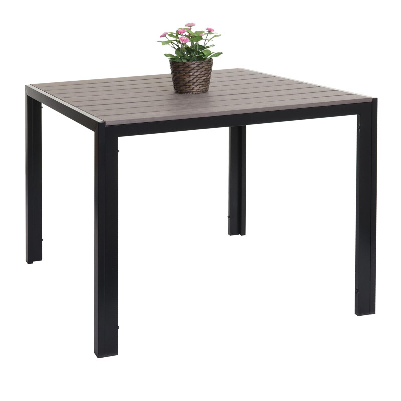 Table de jardin table bistro, plateau en WPC 90x90cm - gris