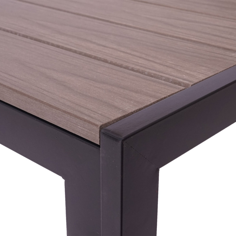 Table de jardin table bistro, plateau en WPC 90x90cm - gris