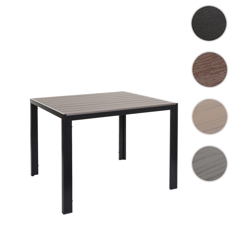 Table de jardin table bistro, plateau en WPC 90x90cm - gris