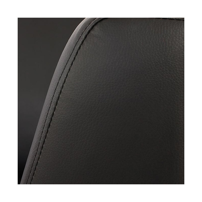Fauteuil lounge warren imitation cuir noir