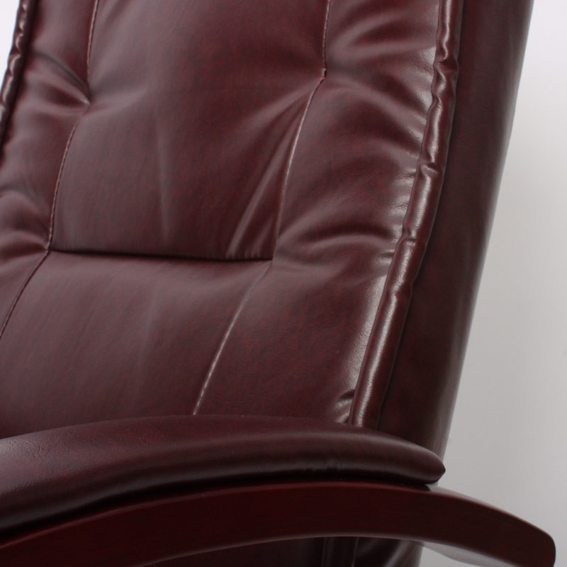 Fauteuil de relaxation et de massage zenu en simili cuir – couleur bordeaux
