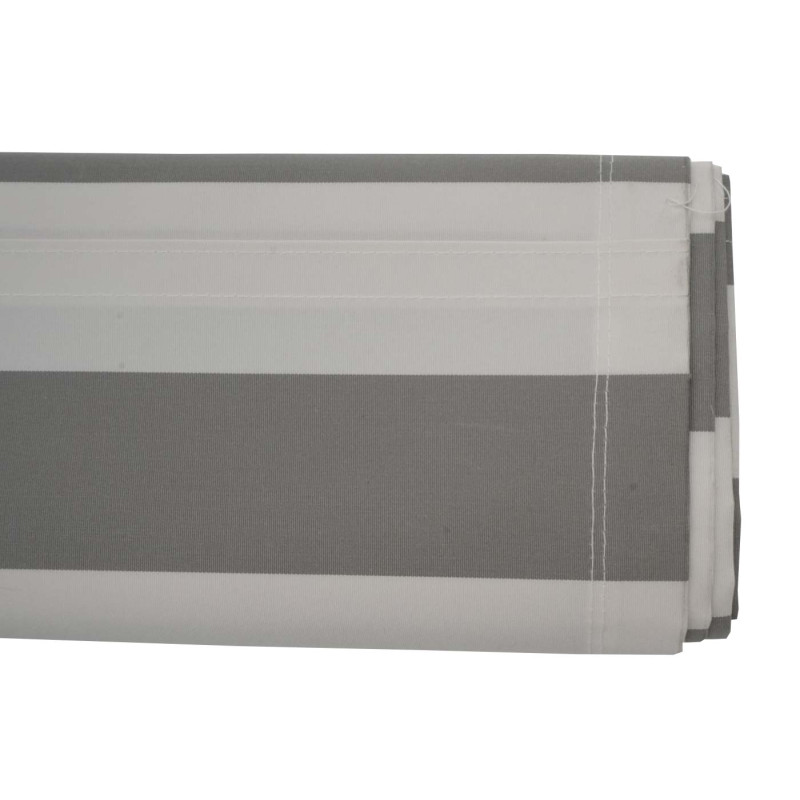 Housse de rechange pour store T122, cassette complète Housse de rechange protection solaire 4x3m - acrylique gris-blanc
