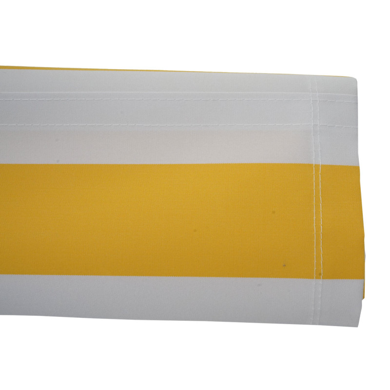 Housse de rechange pour store T122, cassette complète Housse de rechange protection solaire 4x3m - acrylique jaune-blanc