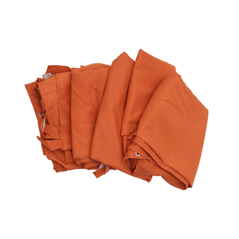 Jeu de 4 parois latérales pour pergola parois latérales de remplacement, 3x3m polyester - terre-cuite