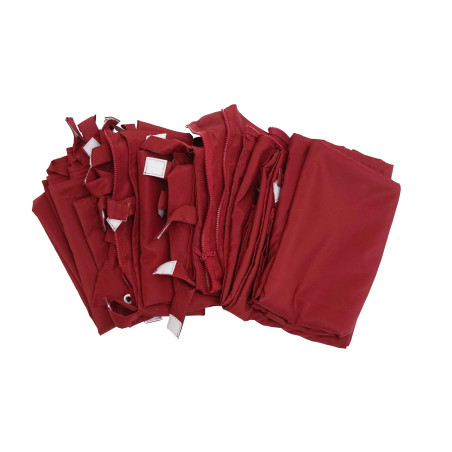 Lot de 4 parois latérales pour pergola parois latérales de remplacement, 3x3m polyester - bordeaux