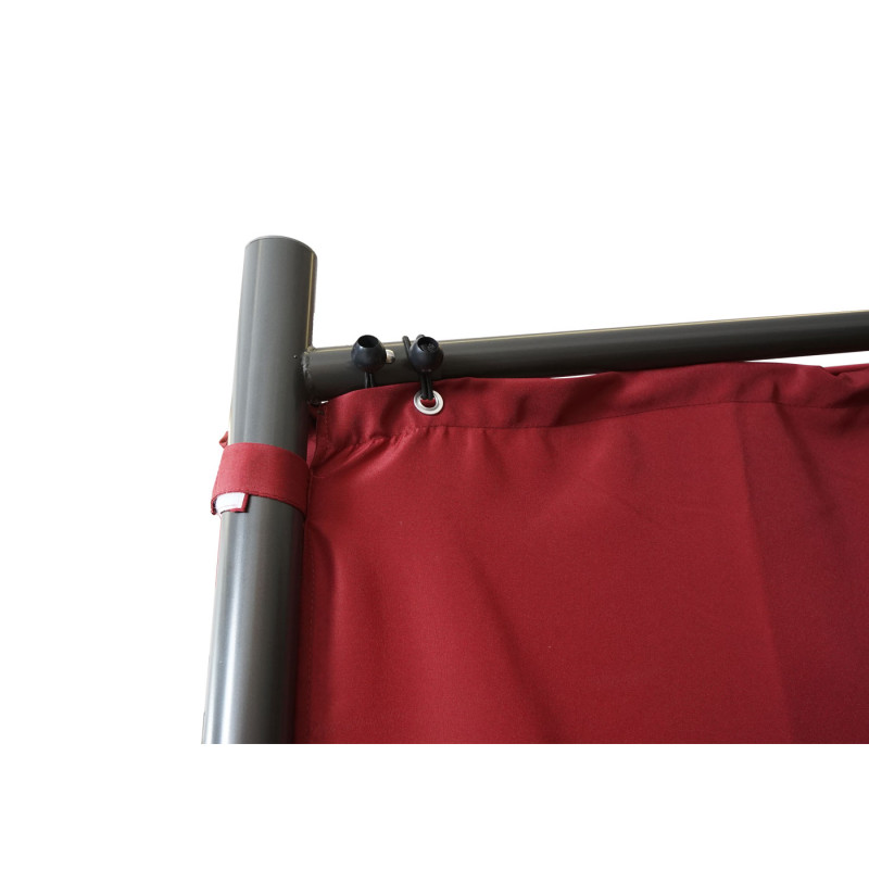 Lot de 4 parois latérales pour pergola parois latérales de remplacement, 3x3m polyester - bordeaux