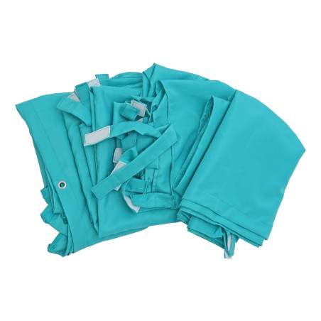 Jeu de 4 parois latérales pour pergola parois latérales de remplacement 3x3m polyester - turquoise