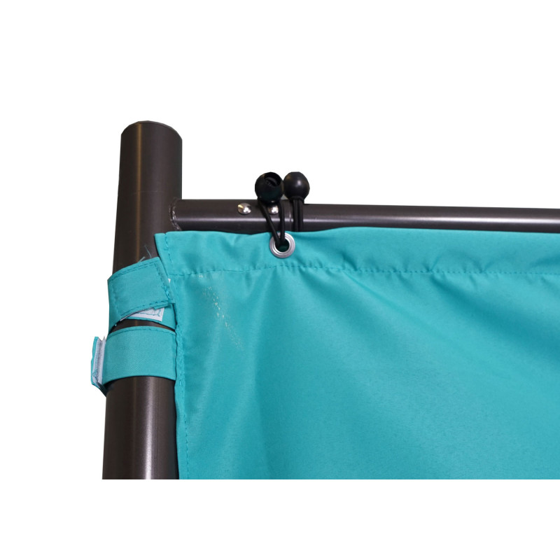 Jeu de 4 parois latérales pour pergola parois latérales de remplacement 3x3m polyester - turquoise