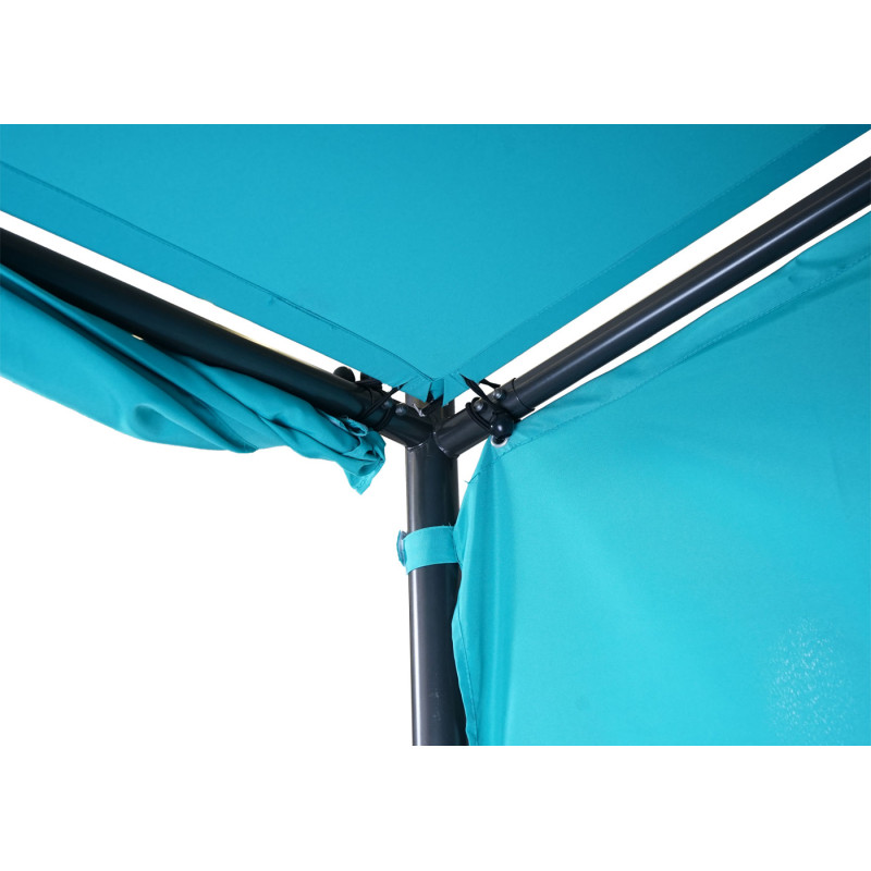 Jeu de 4 parois latérales pour pergola parois latérales de remplacement 3x3m polyester - turquoise