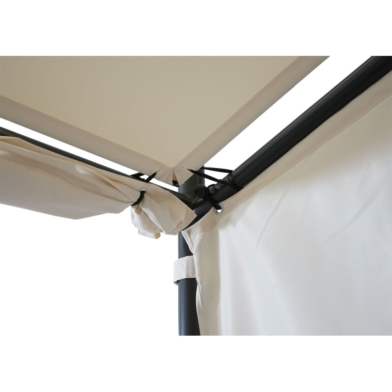 Jeu de 4 parois latérales pour pergola parois latérales de remplacement, polyester 3x3m - crème