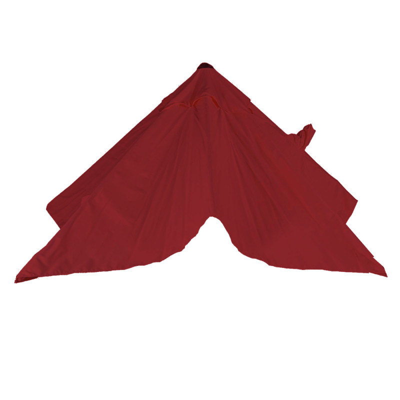 Toile pour parasol hotte de circulation remplacement, 3x3m (Ø4,24m) polyester 2,8kg - bordeaux