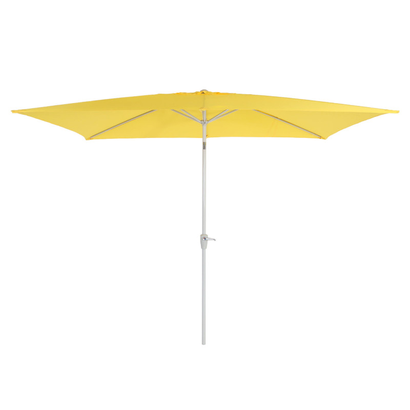 Parasol N23, parasol de jardin, 2x3m rectangulaire inclinable, polyester/aluminium 4,5kg - jaune