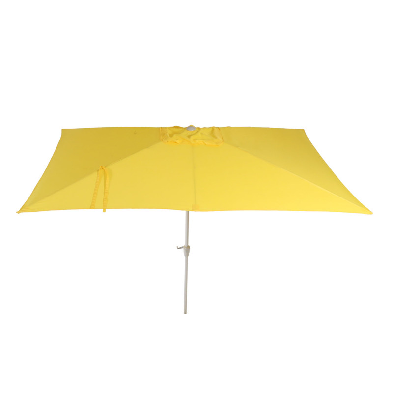 Parasol N23, parasol de jardin, 2x3m rectangulaire inclinable, polyester/aluminium 4,5kg - jaune