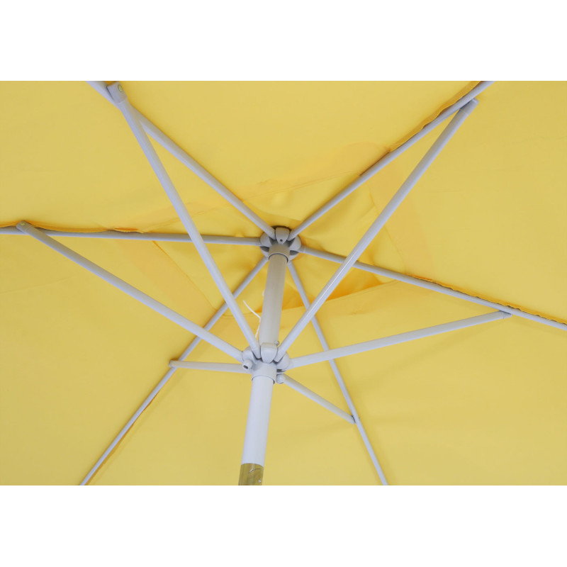 Parasol N23, parasol de jardin, 2x3m rectangulaire inclinable, polyester/aluminium 4,5kg - jaune