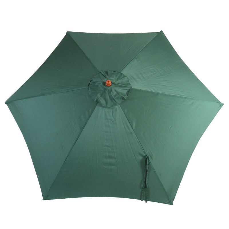 Parasol Florida, parasol de jardin parasol de marché, Ø 3m polyester/bois - vert olive