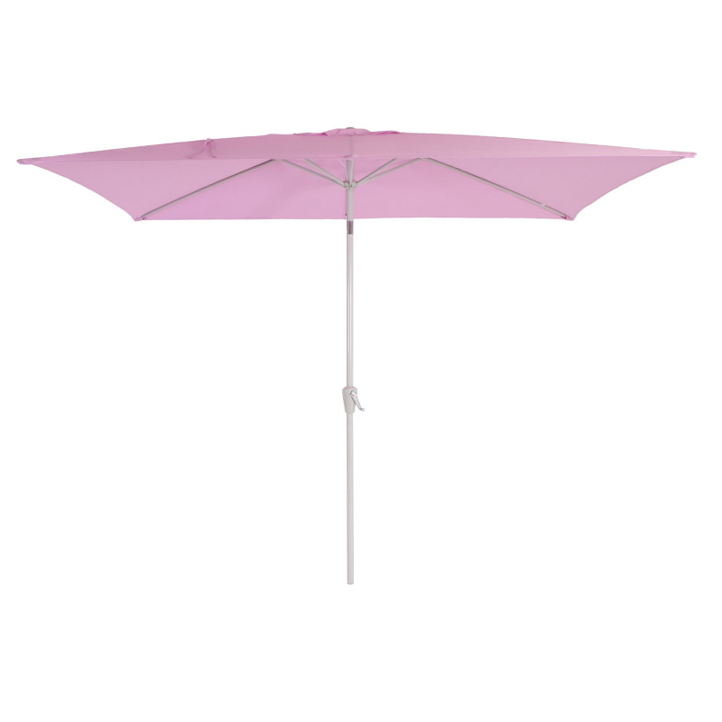 Parasol N23, parasol de jardin, 2x3m rectangulaire inclinable, polyester/aluminium 4,5kg - lilas